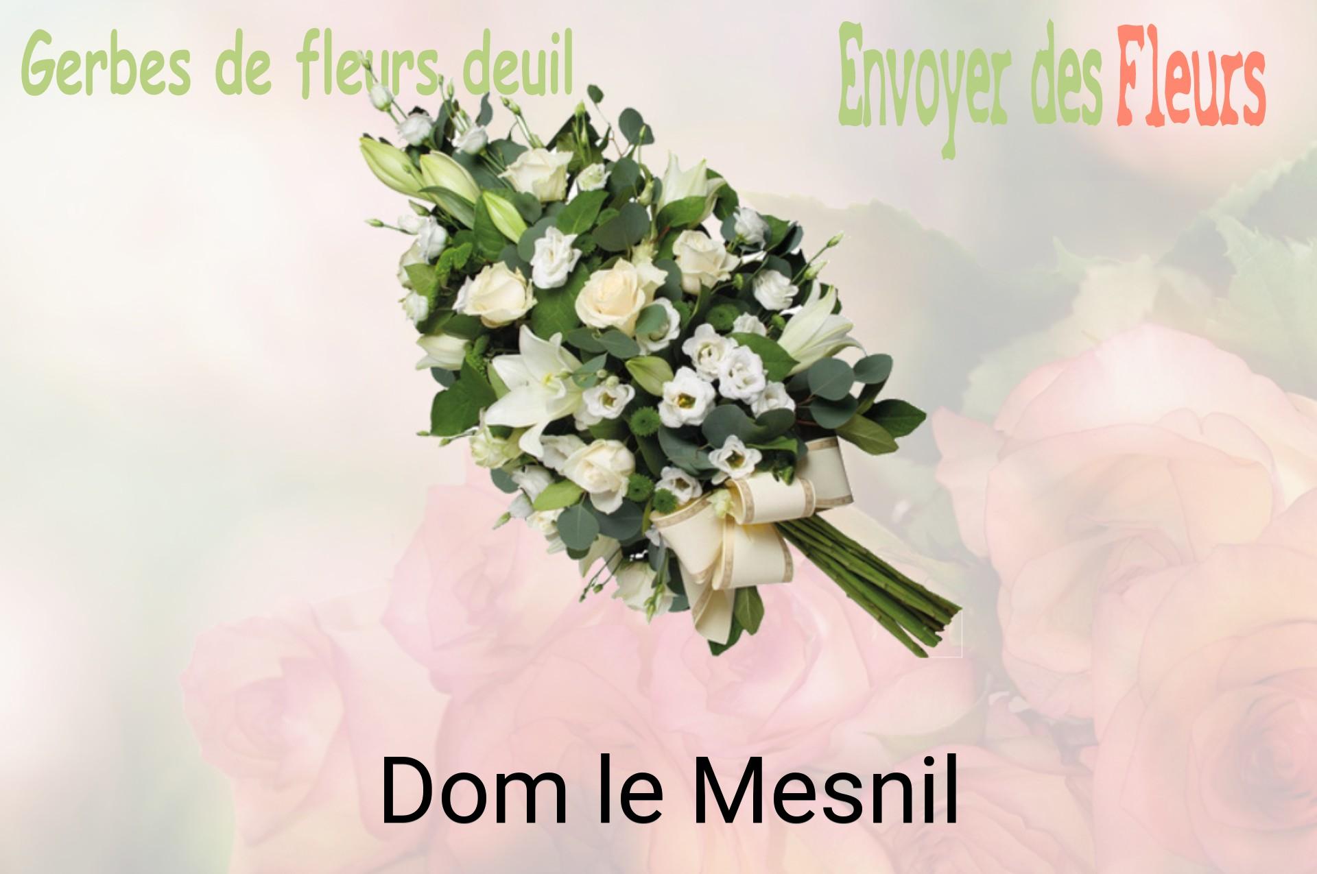 Gerbe de fleurs de deuil livrée à Dom-le-Mesnil